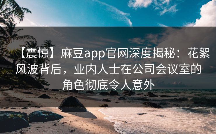 【震惊】麻豆app官网深度揭秘：花絮风波背后，业内人士在公司会议室的角色彻底令人意外